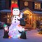7ft Inflatable Snowman with 3 Penguin Friends – Colorful LED Light Show, Outdoor Christmas Yard Decor for Winter Festivities